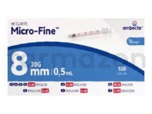 microfine 0.30mm x 8mm 0.5 ml 100'lü