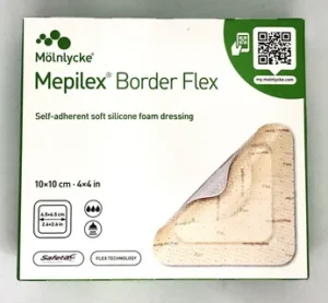 MÖLNLYCKE HEALTH CARE Mepilex Border Flex (10×10cm 360 Derece Esneyebilen Yara Örtüsü) 1 Kutu mepİlex border flex 10 x 10 cm